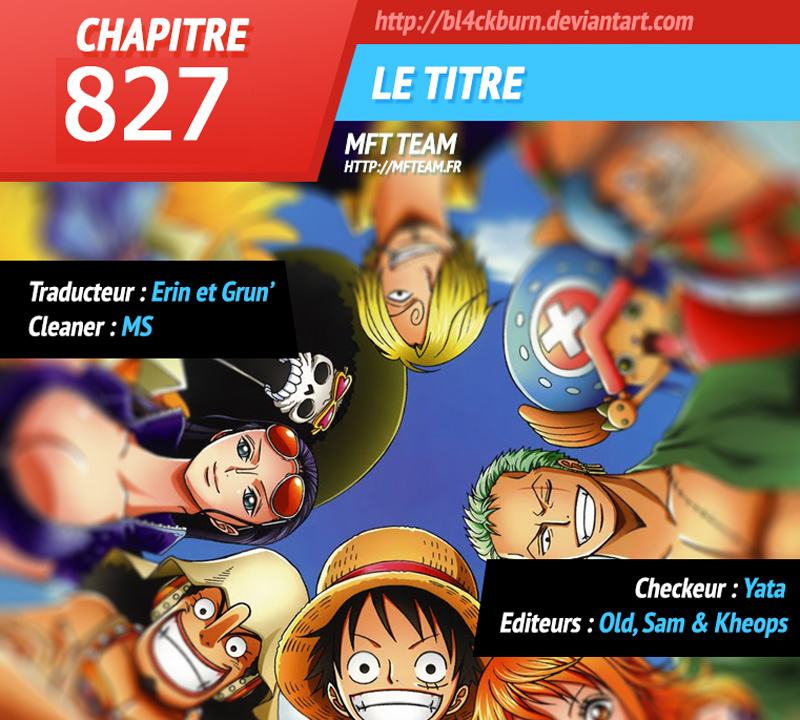 One Piece: Chapter 827 - Page 1