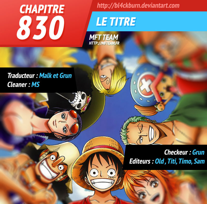 One Piece: Chapter 830 - Page 1