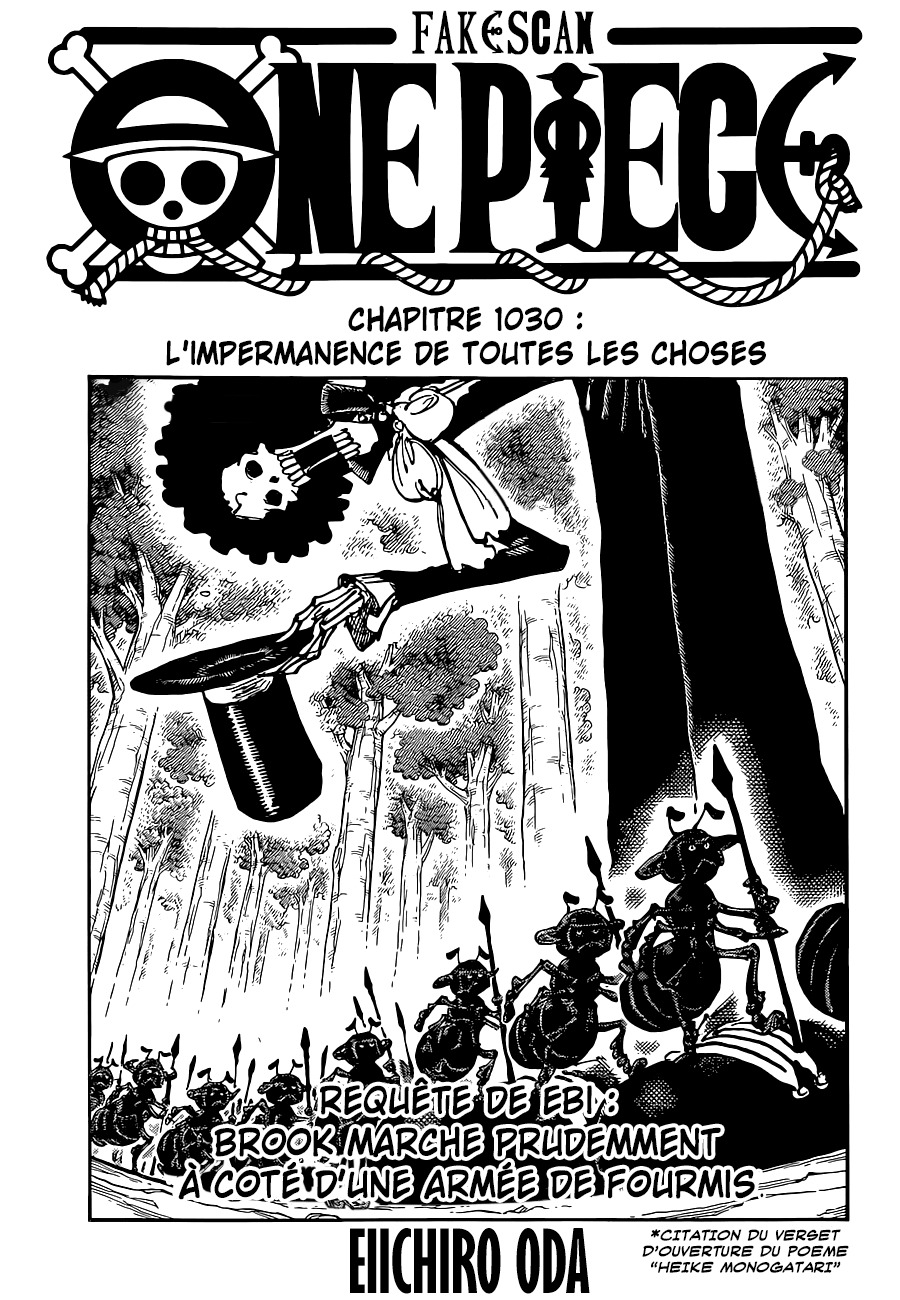 One Piece: Chapter 1030 - Page 1